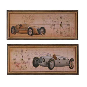 Часы-диптих "Ретро автомобиль"
