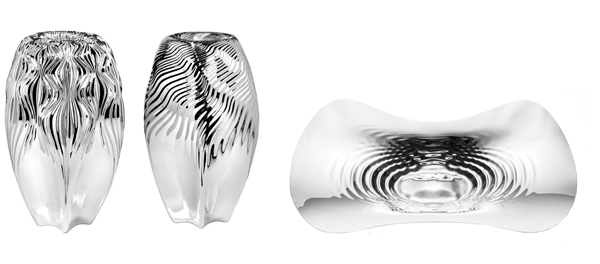 Zaha Hadid Sterling Silver Vase by Wiener Silber Manufactur