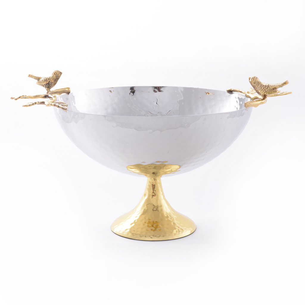 Чаша на ножке "Птица Говорун", Посуда White&Gold