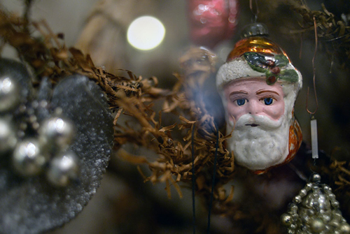Елочная игрушка "Рождественский дед", стекло. Конец 19 - начало 20 века 