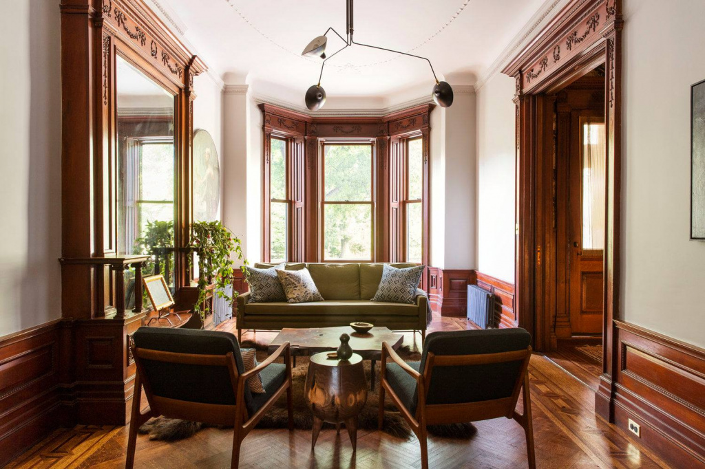 Дизайн интерьера столетнего таунхауса в Бруклине, дизайн студии ERA (Elizabeth Roberts Architects)