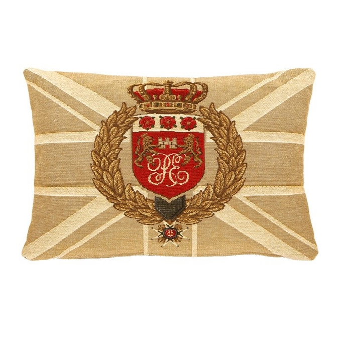 Подушка "Британский флаг с гербом"