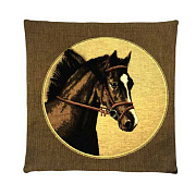 Подушка "Медальон с лошадью" 