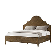 Кровать с деревянным изголовьем "Нова"